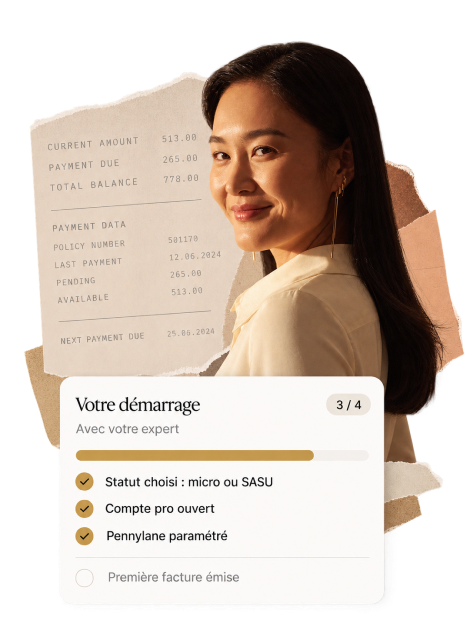 Votre démarrage avec votre expert : statut choisi, compte pro ouvert, Pennylane paramétré.